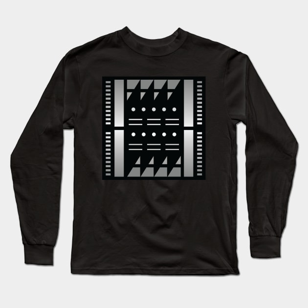 “Dimensional Waves (2)” - V.1 Grey - (Geometric Art) (Dimensions) - Doc Labs Long Sleeve T-Shirt by Doc Labs
